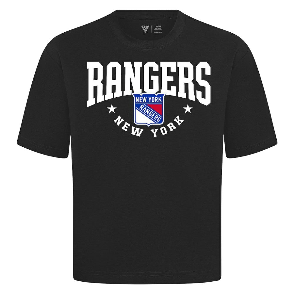 New York Rangers Levelwear Luxe Signature Knit T-Shirt - Black T-shirts