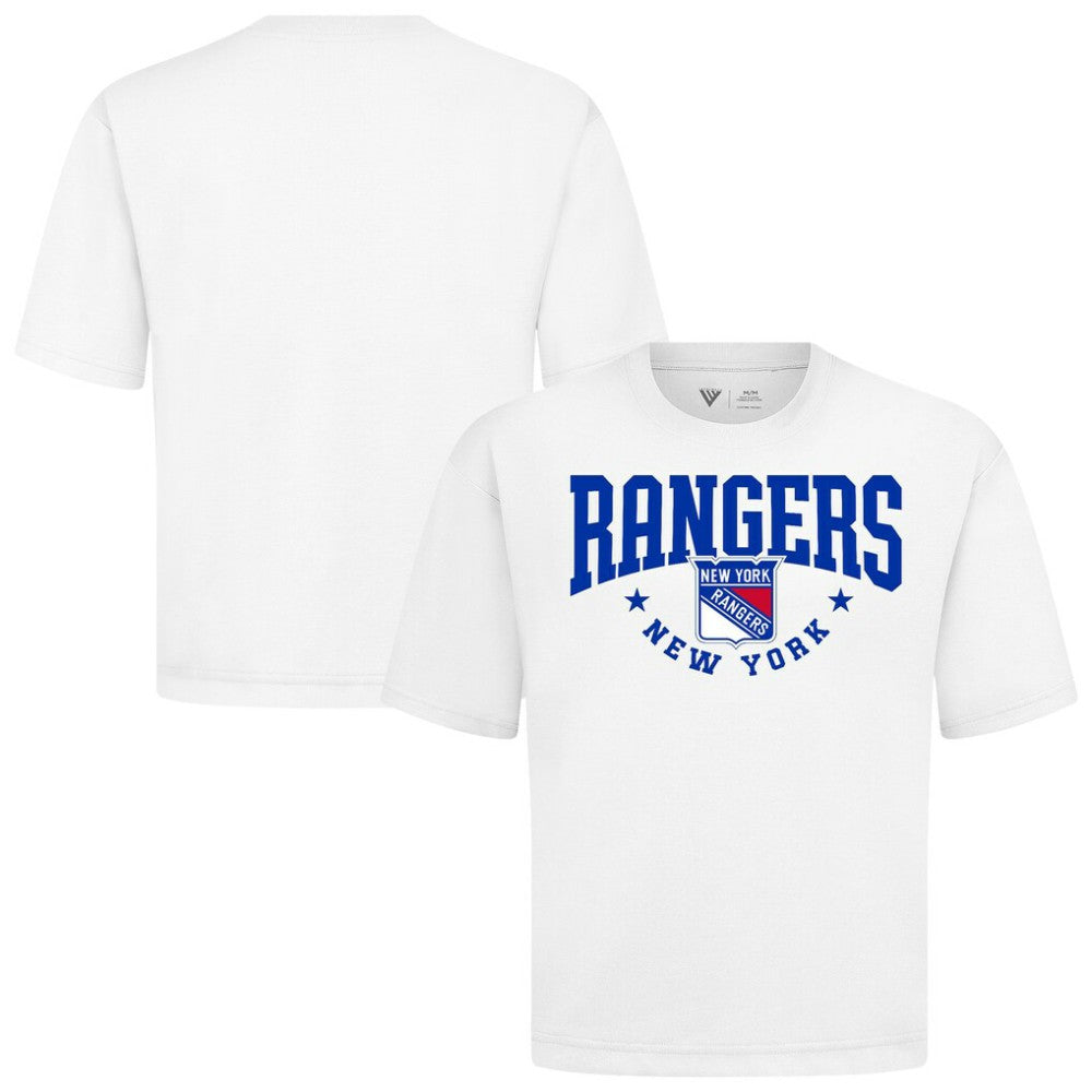 New York Rangers Levelwear Luxe Signature Knit T-Shirt - White T-shirts