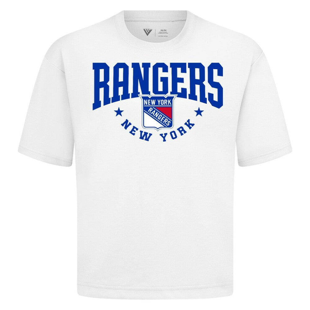 New York Rangers Levelwear Luxe Signature Knit T-Shirt - White T-shirts