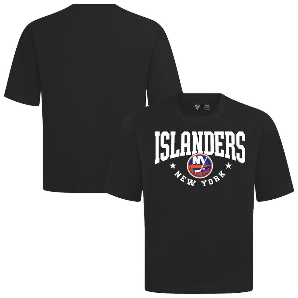 New York Islanders Levelwear Luxe Signature Knit T-Shirt - Black T-shirts