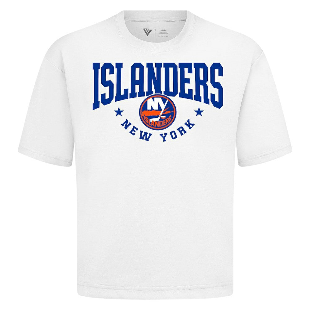 New York Islanders Levelwear Luxe Signature Knit T-Shirt - White T-shirts