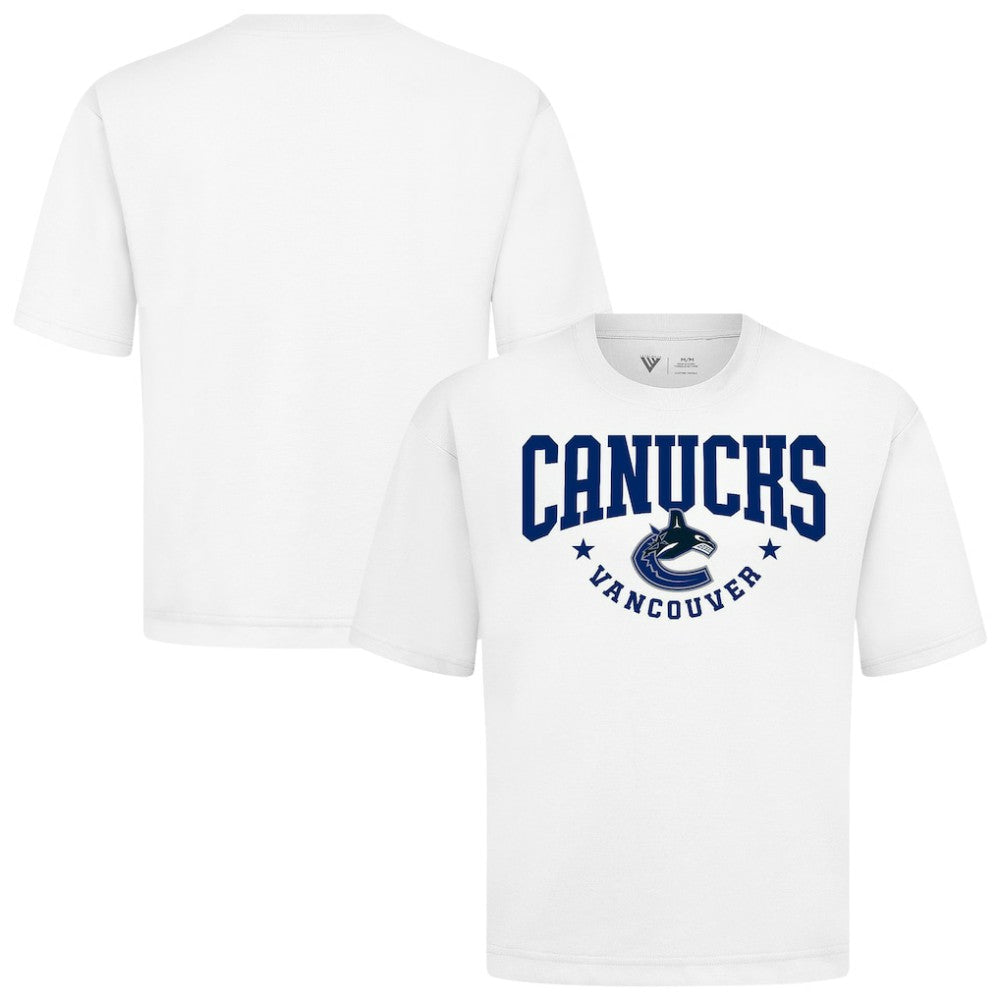 Vancouver Canucks Levelwear Luxe Signature Knit T-Shirt - White T-shirts