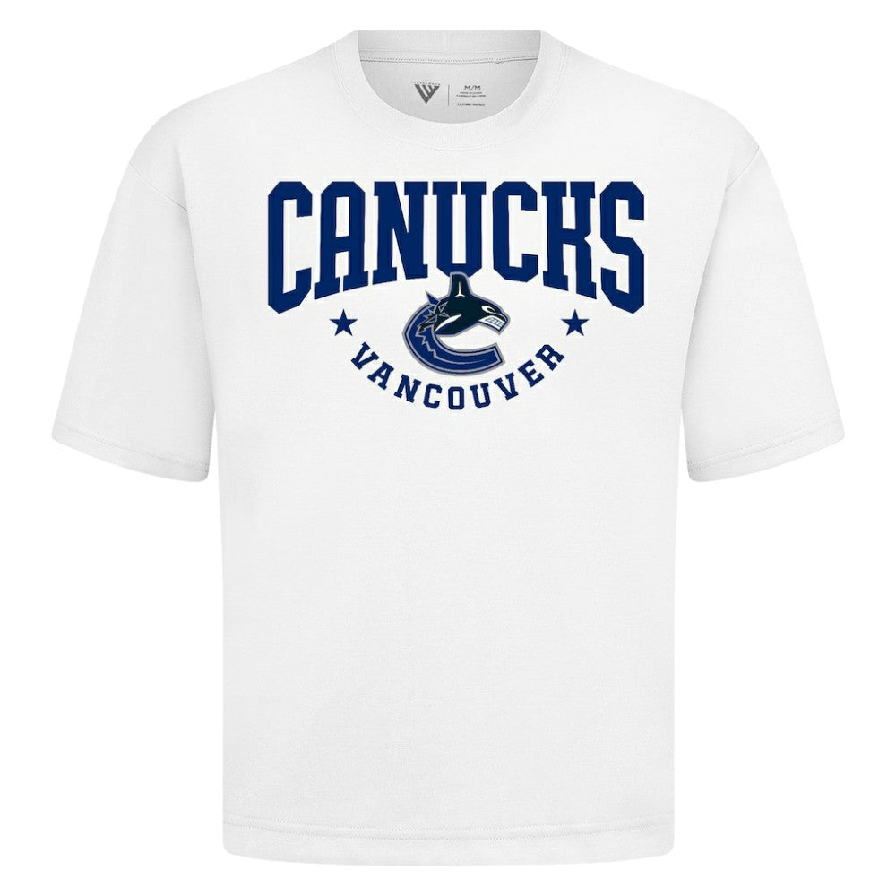 Vancouver Canucks Levelwear Luxe Signature Knit T-Shirt - White T-shirts