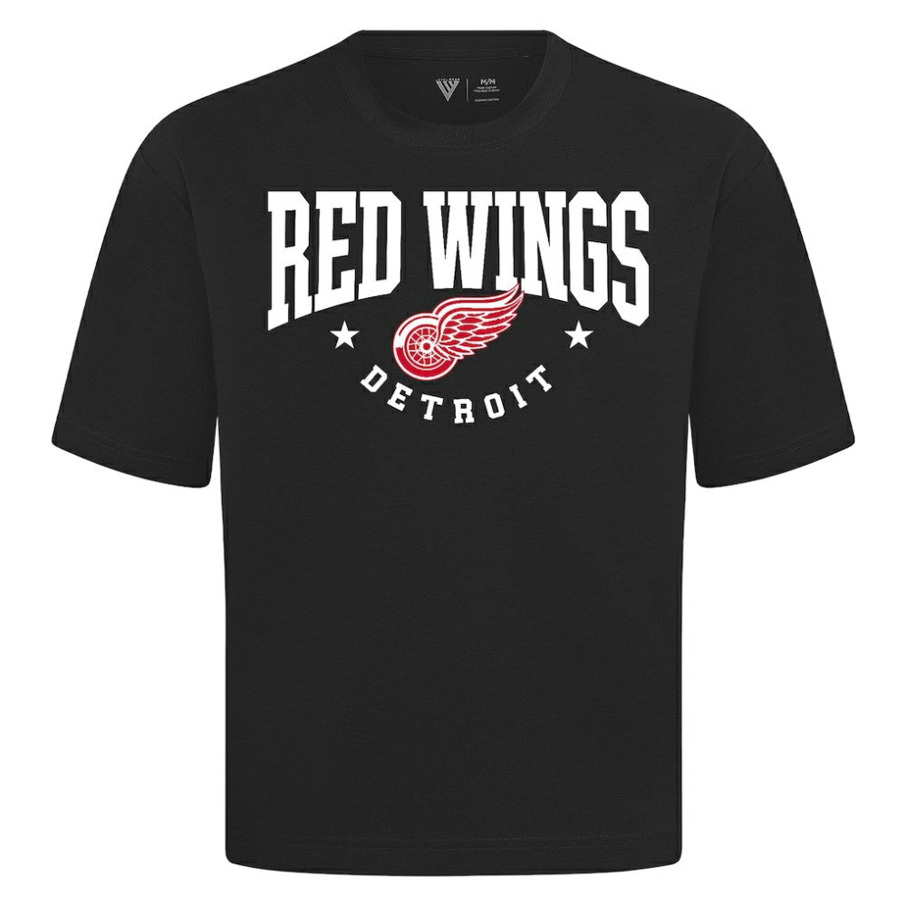 Detroit Red Wings Levelwear Luxe Signature Knit T-Shirt - Black T-shirts