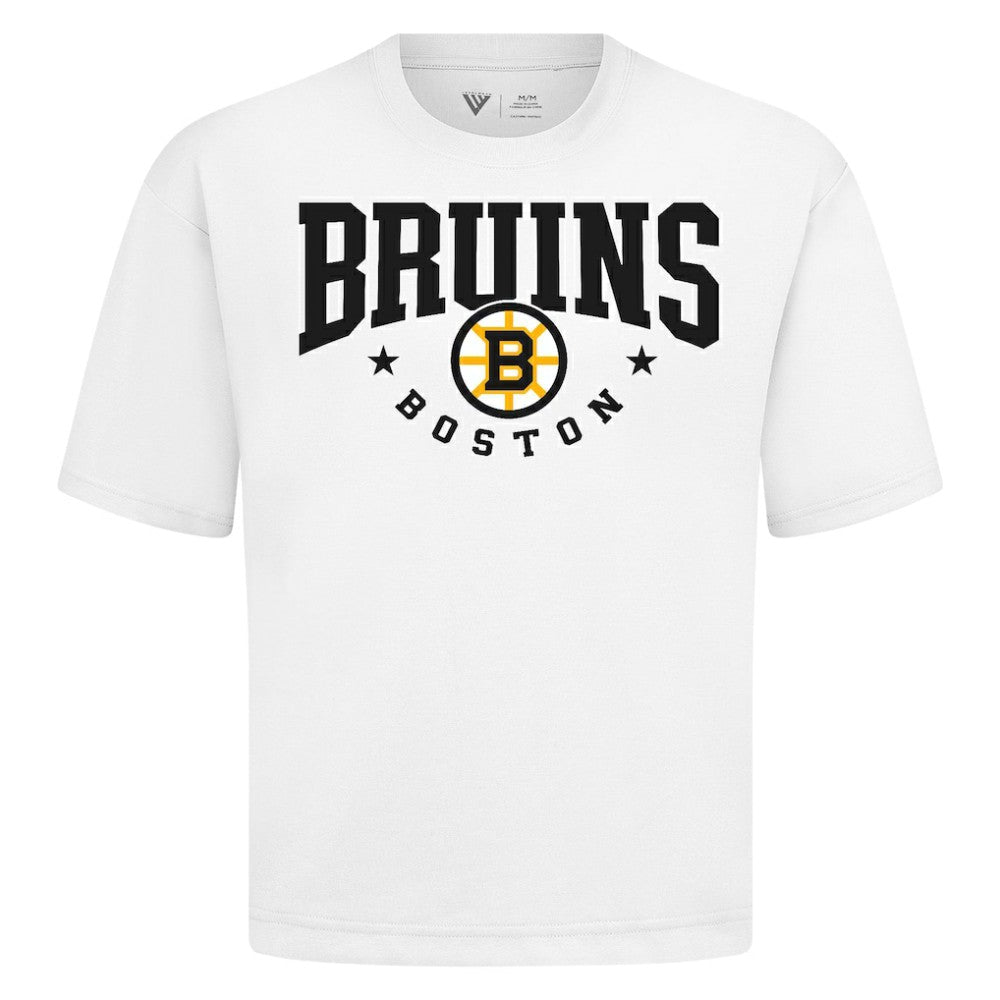 Boston Bruins Levelwear Luxe Signature Knit T-Shirt - White T-shirts