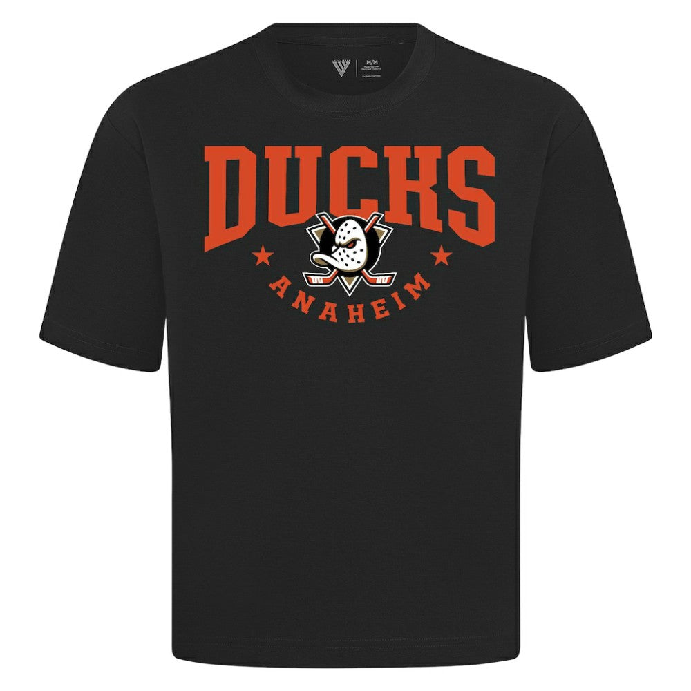 Anaheim Ducks Levelwear Luxe Signature Knit T-Shirt - Black T-shirts
