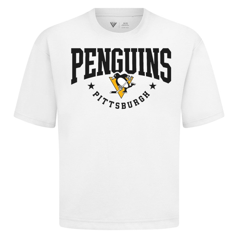 Pittsburgh Penguins Levelwear Luxe Signature Knit T-Shirt - White T-shirts