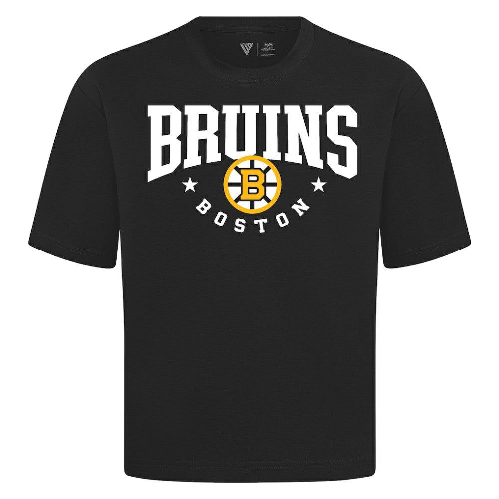 Boston Bruins Levelwear Luxe Signature Knit T-Shirt - Black T-shirts