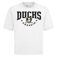 Anaheim Ducks Levelwear Luxe Signature Knit T-Shirt - White T-shirts
