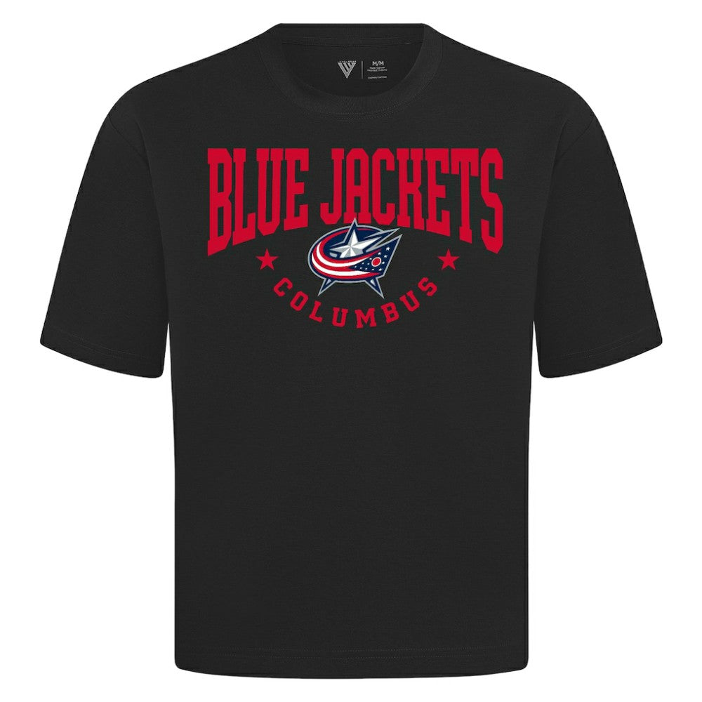 Columbus Blue Jackets Levelwear Luxe Signature Knit T-Shirt - Black T-shirts