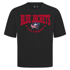 Columbus Blue Jackets Levelwear Luxe Signature Knit T-Shirt - Black T-shirts