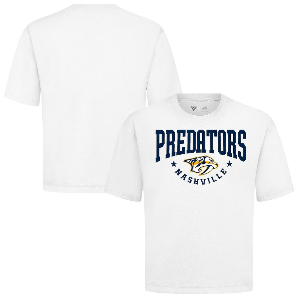 Nashville Predators Levelwear Luxe Signature Knit T-Shirt - White T-shirts