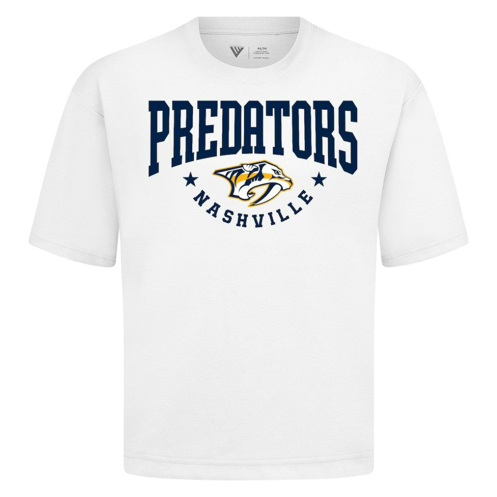 Nashville Predators Levelwear Luxe Signature Knit T-Shirt - White T-shirts