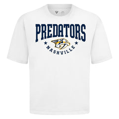 Nashville Predators Levelwear Luxe Signature Knit T-Shirt - White T-shirts