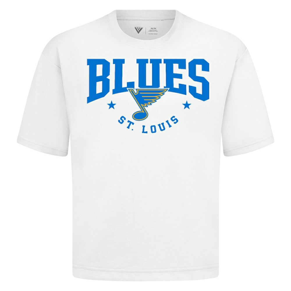 St. Louis Blues Levelwear Luxe Signature Knit T-Shirt - White T-shirts