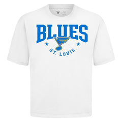 St. Louis Blues Levelwear Luxe Signature Knit T-Shirt - White T-shirts