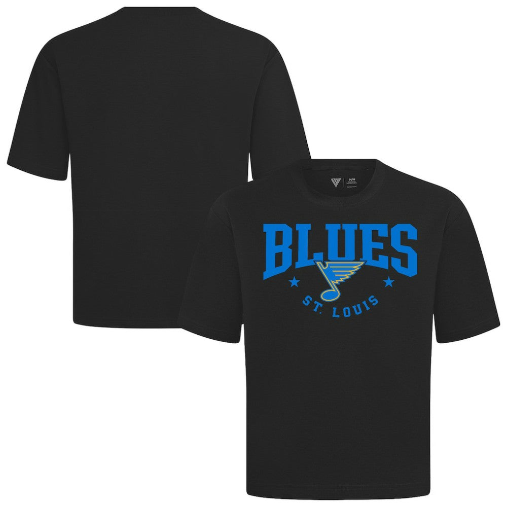St. Louis Blues Levelwear Luxe Signature Knit T-Shirt - Black T-shirts