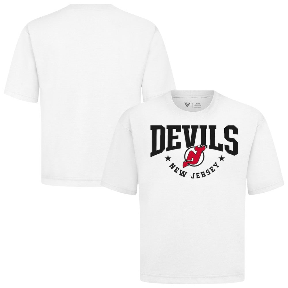 New Jersey Devils Levelwear Luxe Signature Knit T-Shirt - White T-shirts