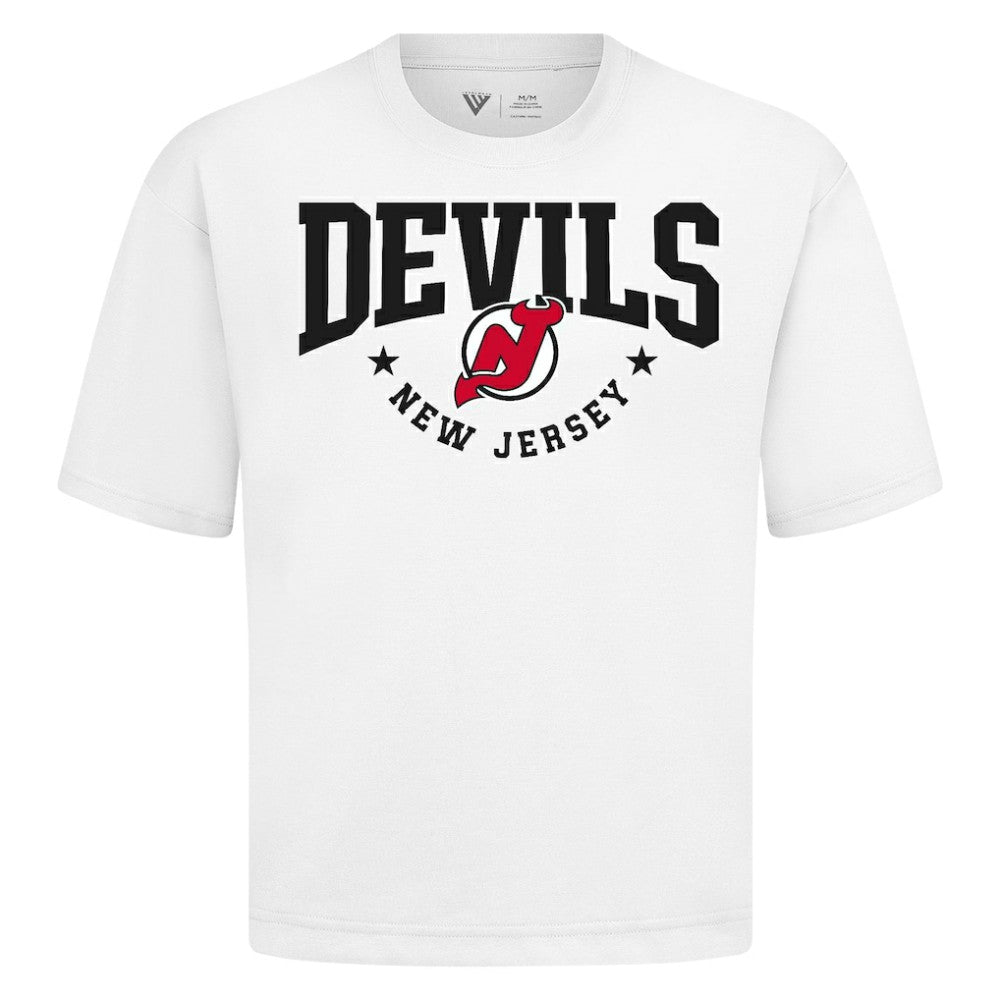 New Jersey Devils Levelwear Luxe Signature Knit T-Shirt - White T-shirts