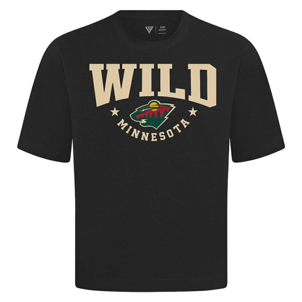 Minnesota Wild Levelwear Luxe Signature Knit T-Shirt - Black T-shirts