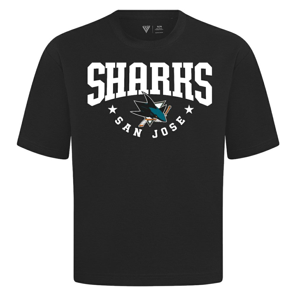 San Jose Sharks Levelwear Luxe Signature Knit T-Shirt - Black T-shirts