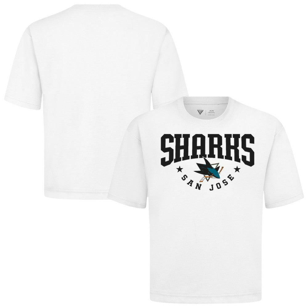 San Jose Sharks Levelwear Luxe Signature Knit T-Shirt - White T-shirts