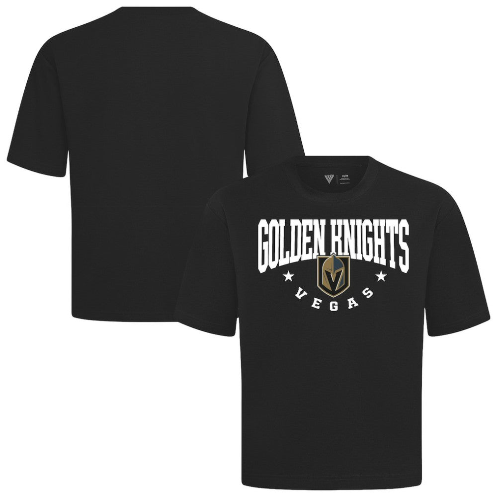 Vegas Golden Knights Levelwear Luxe Signature Knit T-Shirt - Black T-shirts