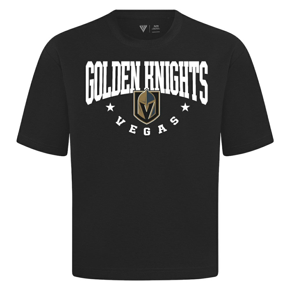 Vegas Golden Knights Levelwear Luxe Signature Knit T-Shirt - Black T-shirts