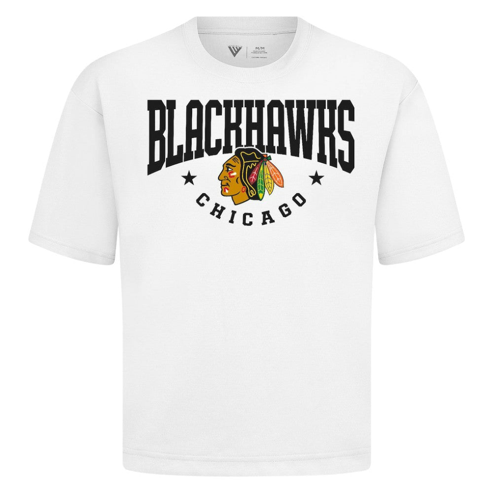 Chicago Blackhawks Levelwear Luxe Signature Knit T-Shirt - White T-shirts