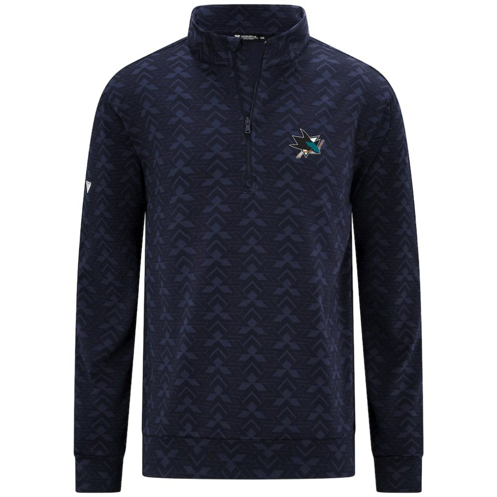 San Jose Sharks Levelwear Chameleon Quarter-Zip Sweatshirt - Navy Sweatshirts