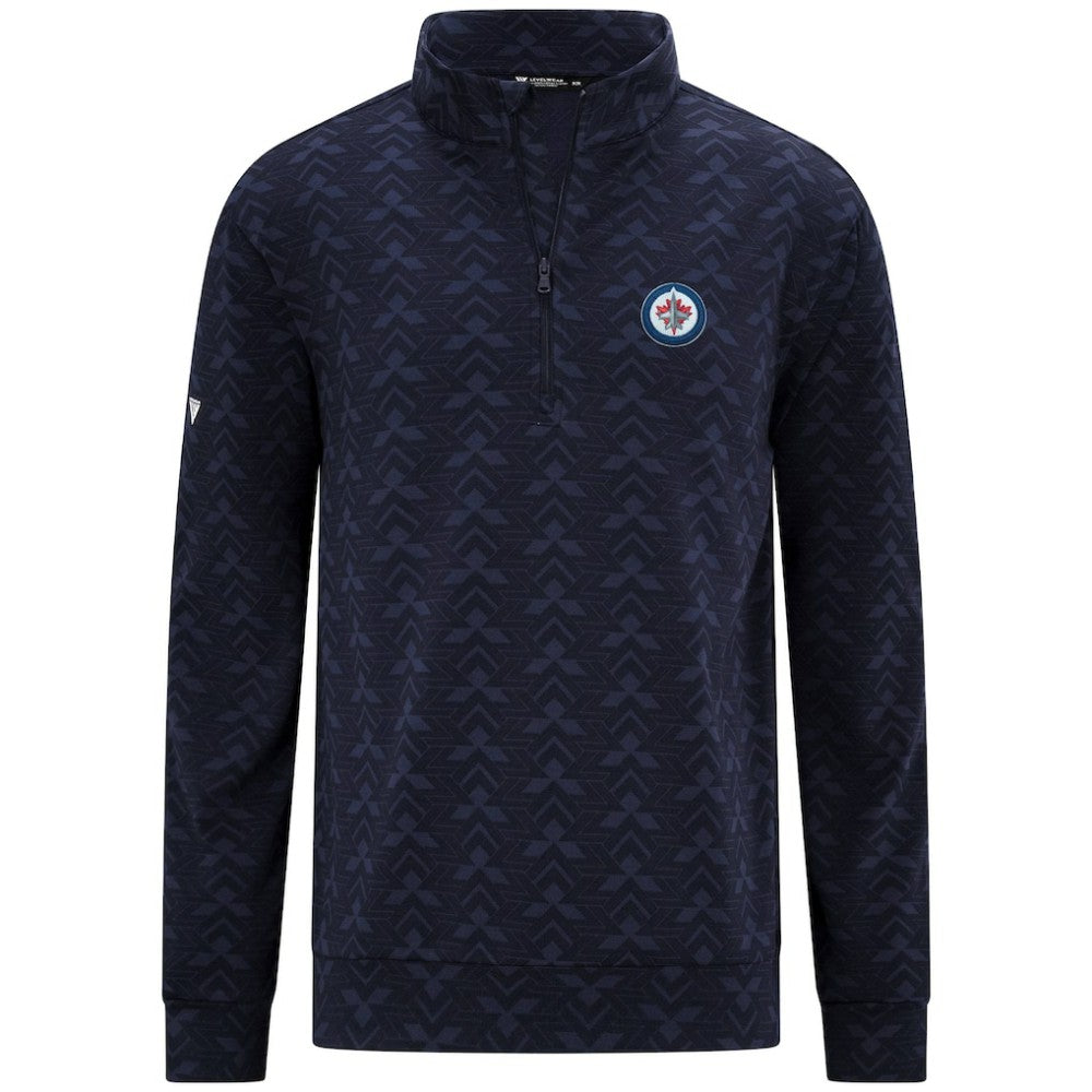 Winnipeg Jets Levelwear Chameleon Quarter-Zip Sweatshirt - Navy Sweatshirts