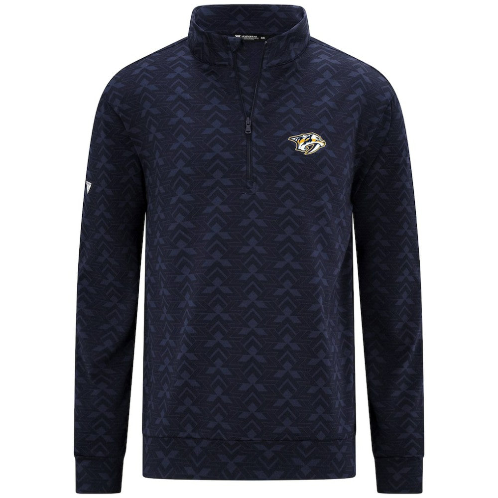 Nashville Predators Levelwear Chameleon Quarter-Zip Sweatshirt - Navy Sweatshirts