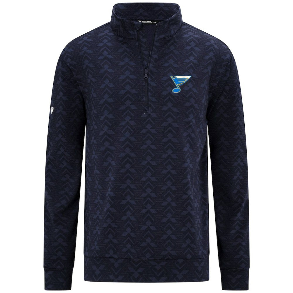 St. Louis Blues Levelwear Chameleon Quarter-Zip Sweatshirt - Navy Sweatshirts