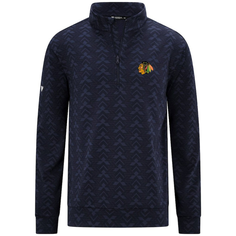 Chicago Blackhawks Levelwear Chameleon Quarter-Zip Sweatshirt - Navy Sweatshirts