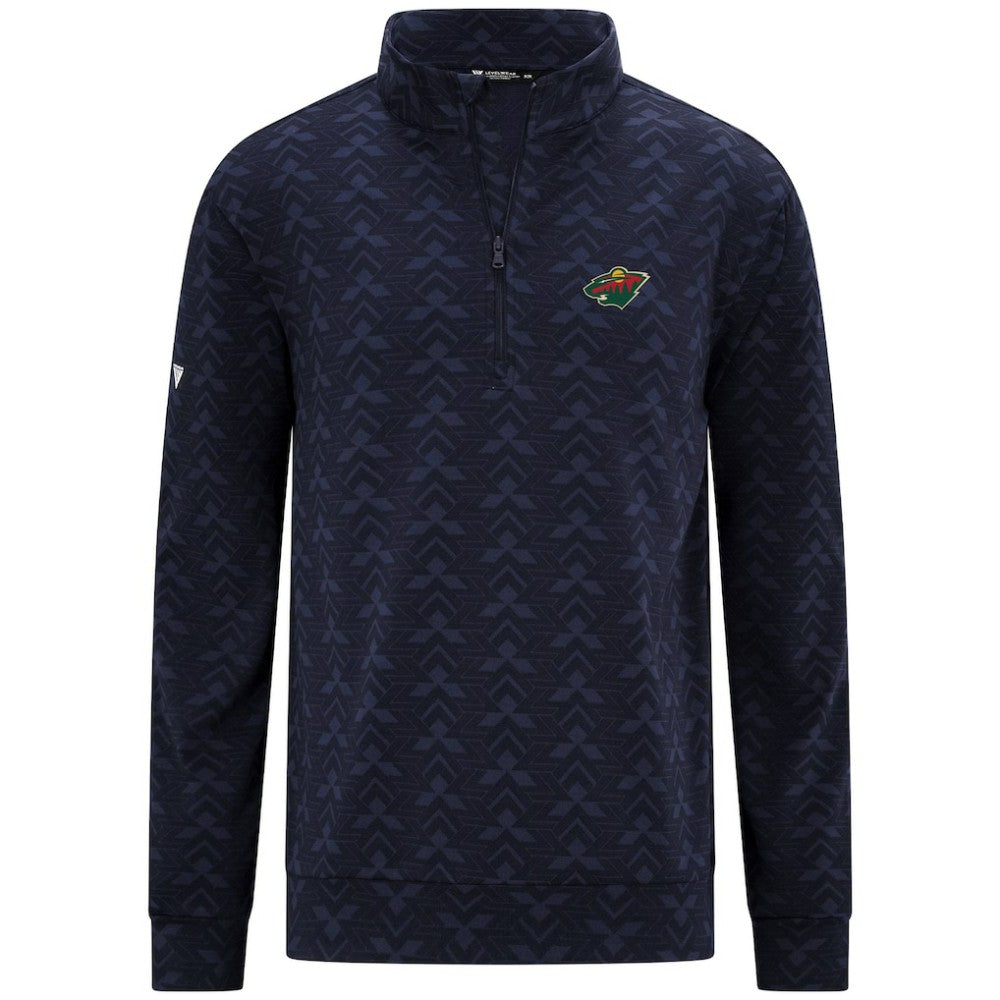 Minnesota Wild Levelwear Chameleon Quarter-Zip Sweatshirt - Navy Sweatshirts