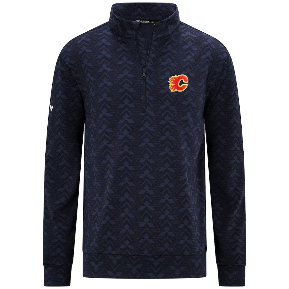 Calgary Flames Levelwear Chameleon Quarter-Zip Sweatshirt - Navy Sweatshirts