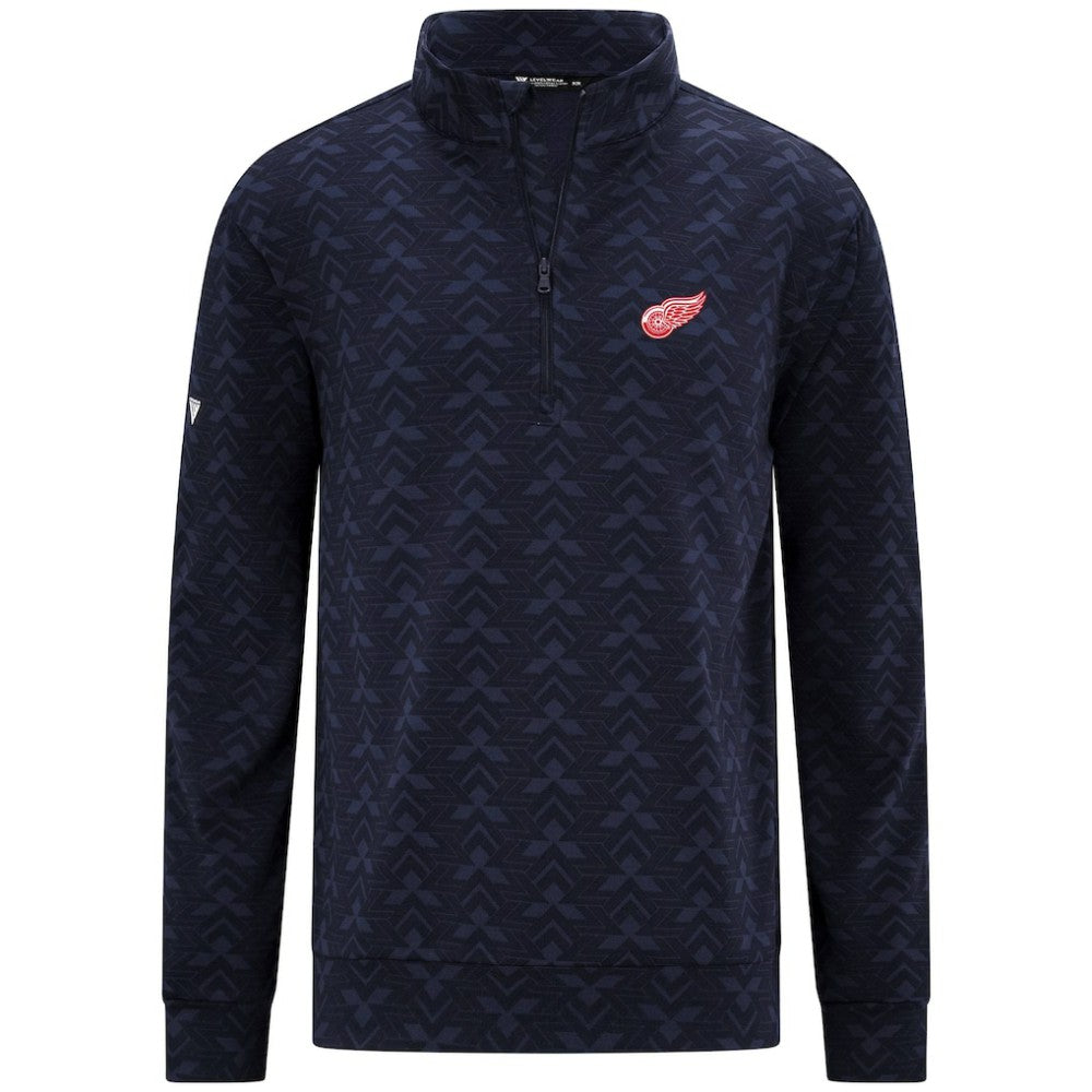 Detroit Red Wings Levelwear Chameleon Quarter-Zip Sweatshirt - Navy Sweatshirts