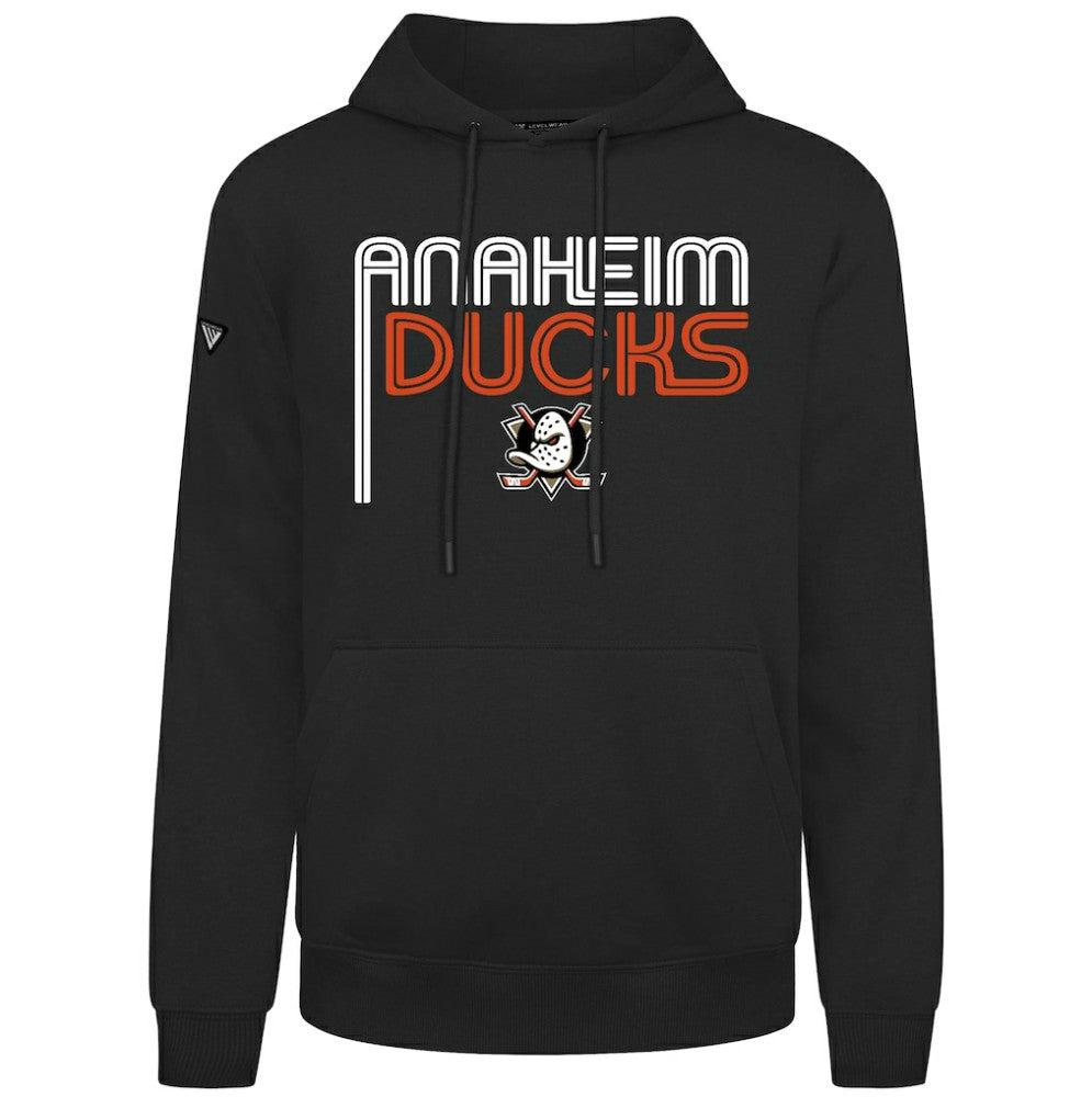 Anaheim Ducks Levelwear Podium Lanes Hoodie - Black Hoodies