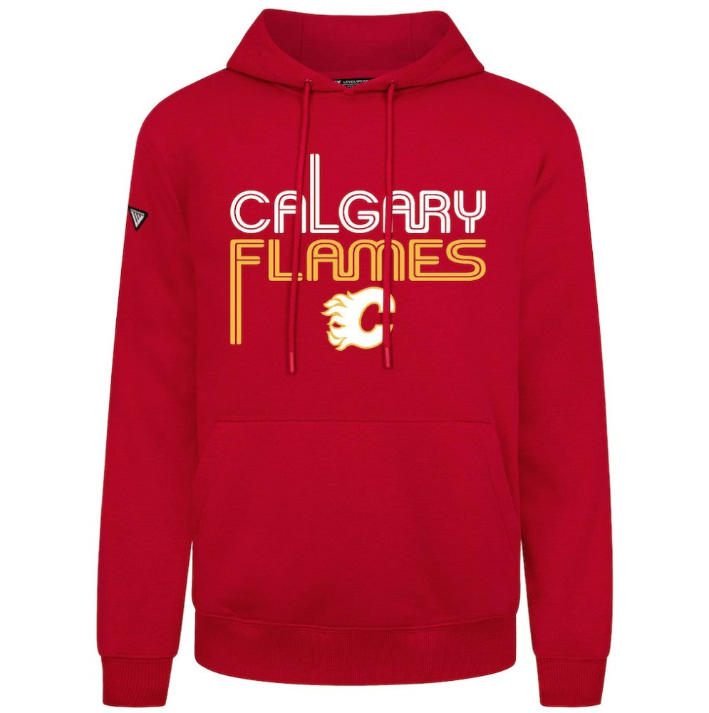 Calgary Flames Levelwear Podium Lanes Hoodie - Red Hoodies
