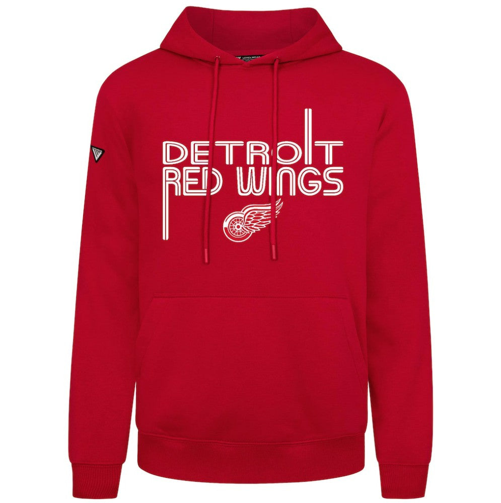 Detroit Red Wings Levelwear Podium Lanes Hoodie - Red Hoodies