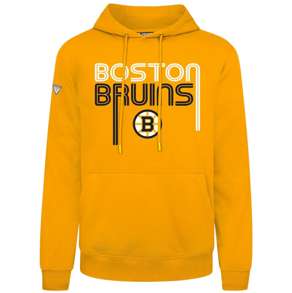 Boston Bruins Levelwear Podium Lanes Hoodie - Gold Hoodies