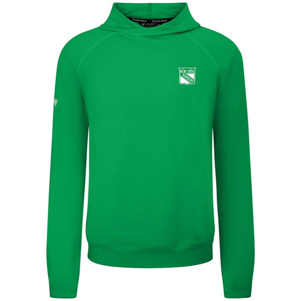 New York Rangers Levelwear St. Patrick's Day Mandate Tri-Blend Hoodie - Green Hoodies