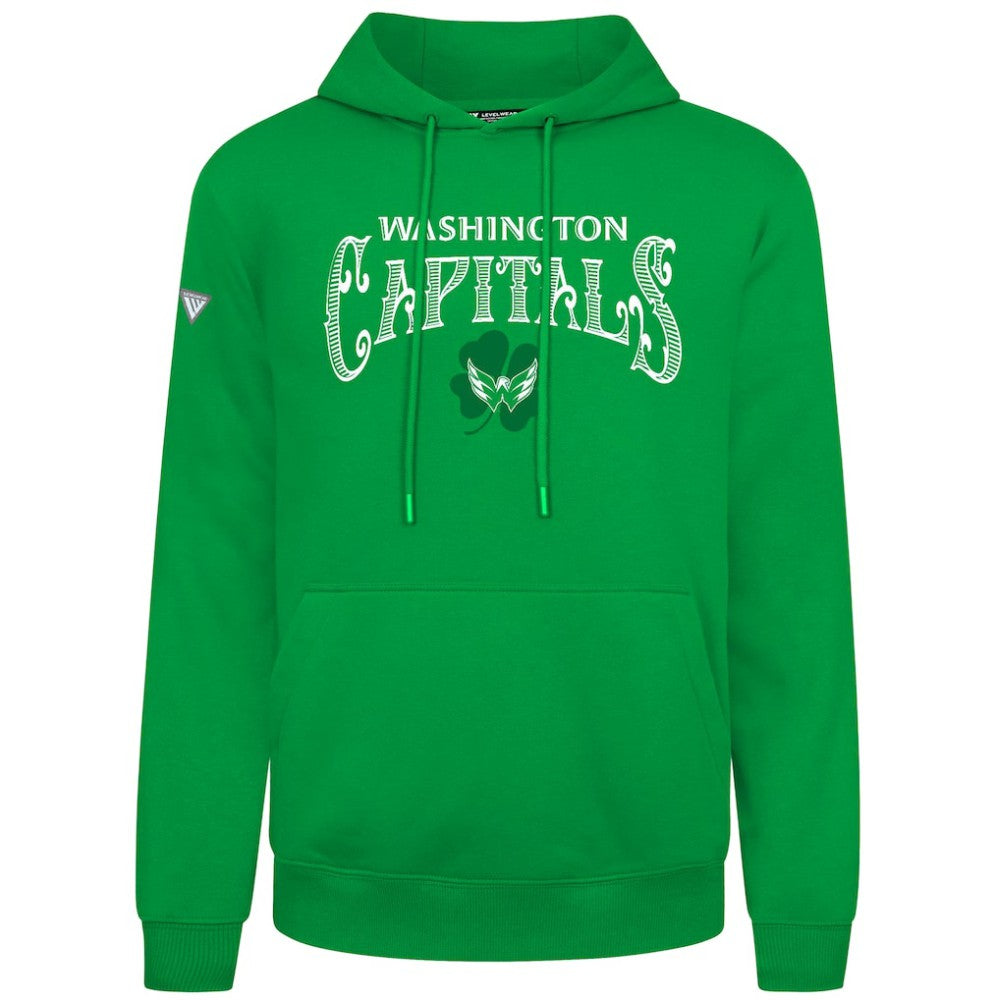 Washington Capitals Levelwear St. Patrick's Day Podium Hoodie - Green Hoodies