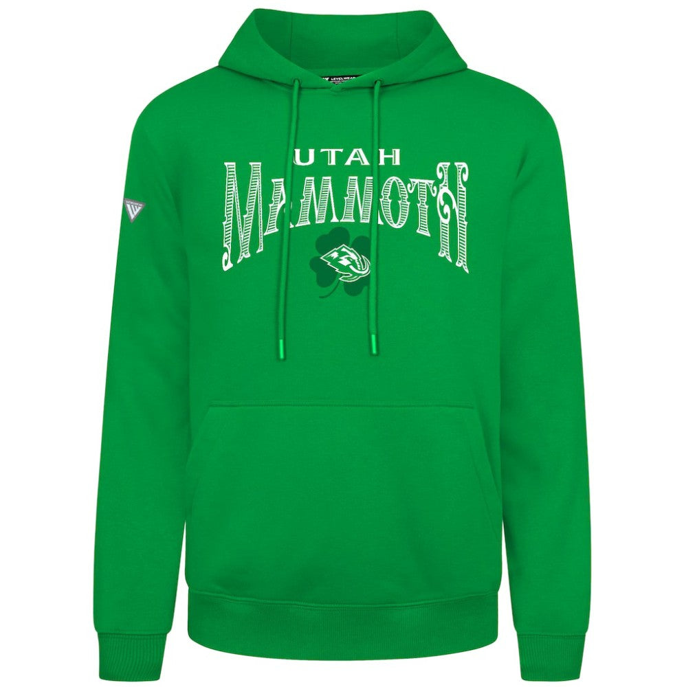 Utah Mammoth Levelwear St. Patrick's Day Podium Hoodie - Green Hoodies