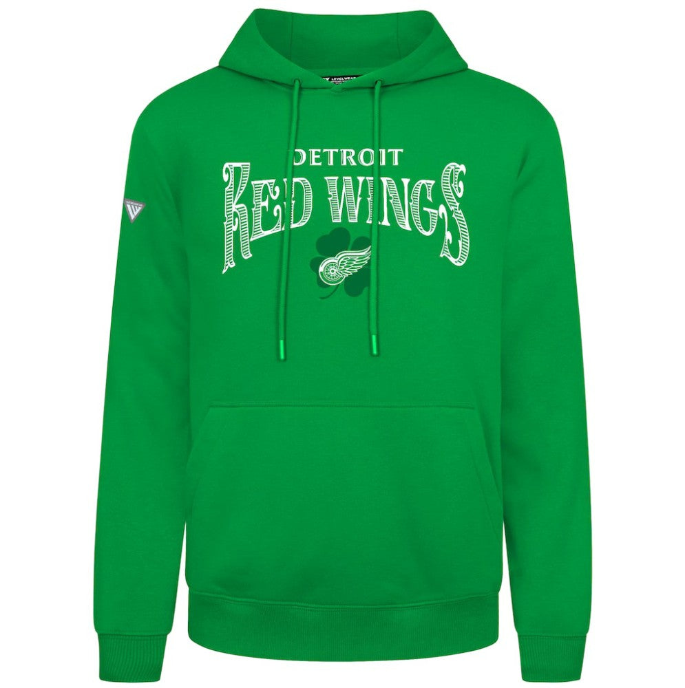 Detroit Red Wings Levelwear St. Patrick's Day Podium Hoodie - Green Hoodies
