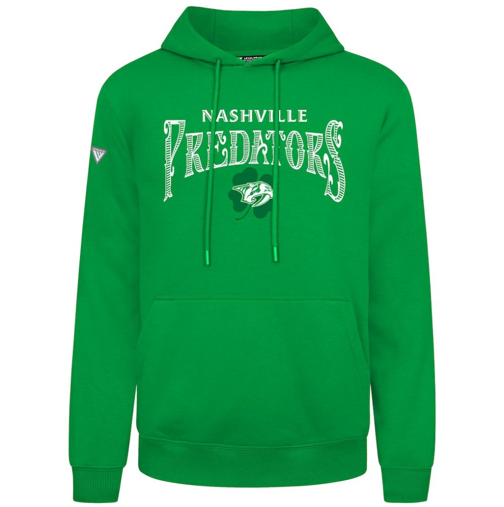 Nashville Predators Levelwear St. Patrick's Day Podium Hoodie - Green Hoodies