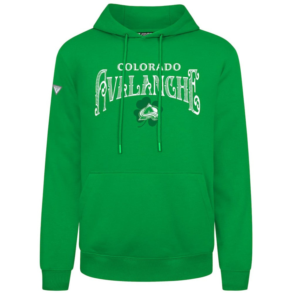 Colorado Avalanche Levelwear St. Patrick's Day Podium Hoodie - Green Hoodies