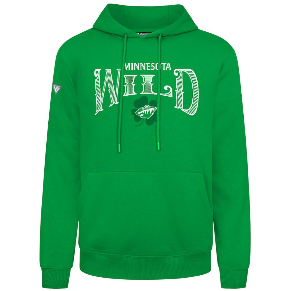 Minnesota Wild Levelwear St. Patrick's Day Podium Hoodie - Green Hoodies