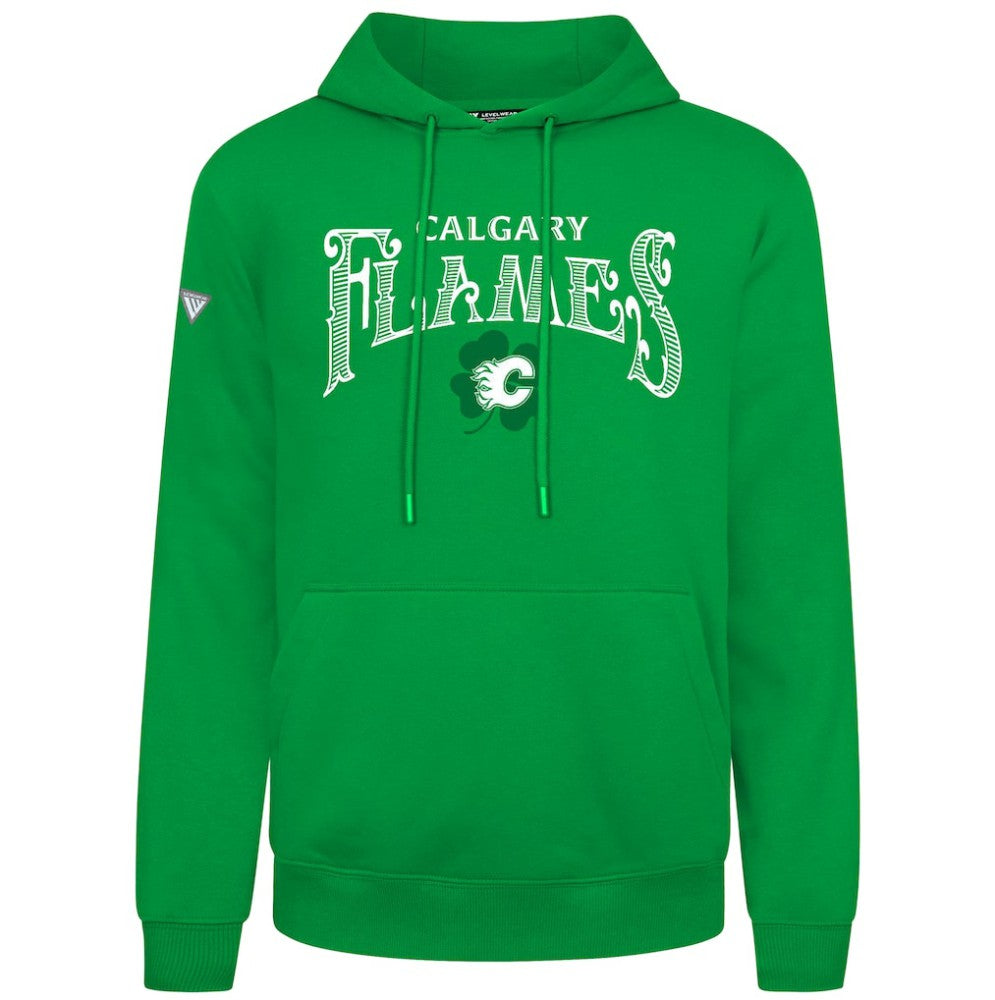 Calgary Flames Levelwear St. Patrick's Day Podium Hoodie - Green Hoodies