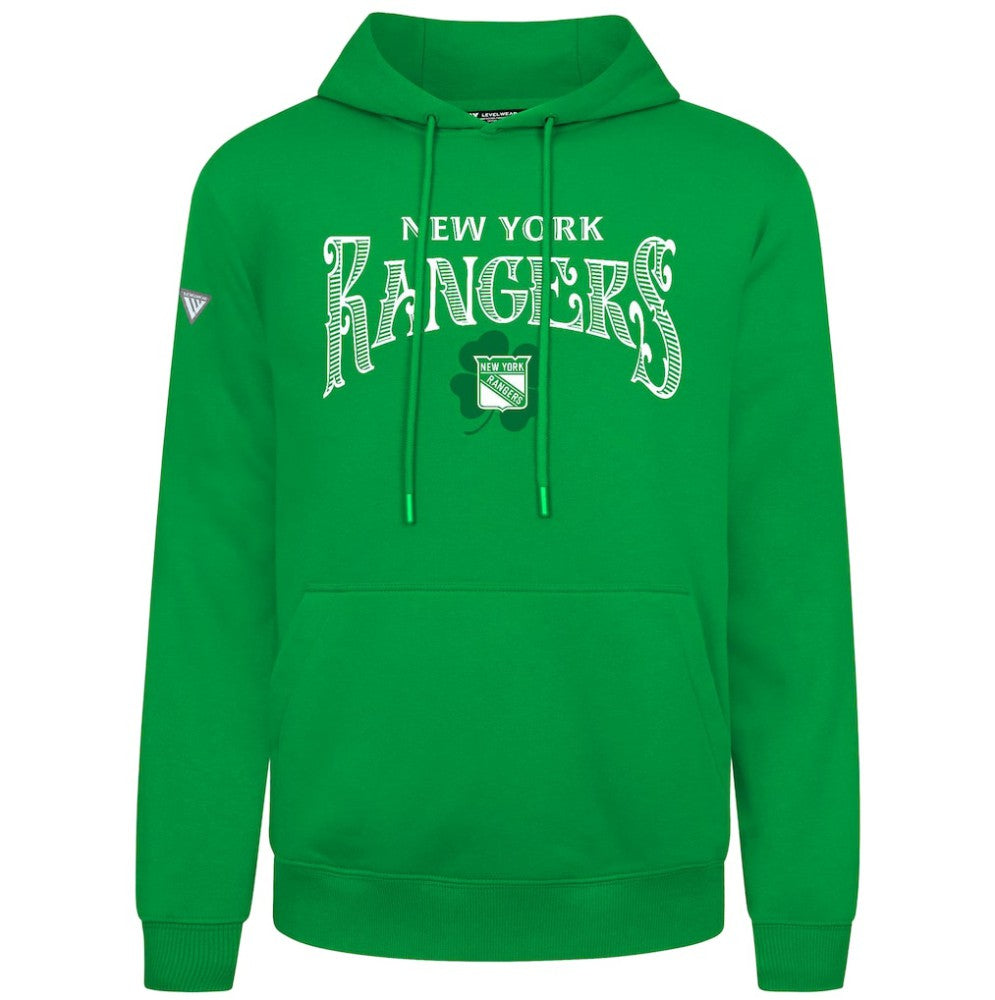 New York Rangers Levelwear St. Patrick's Day Podium Hoodie - Green Hoodies